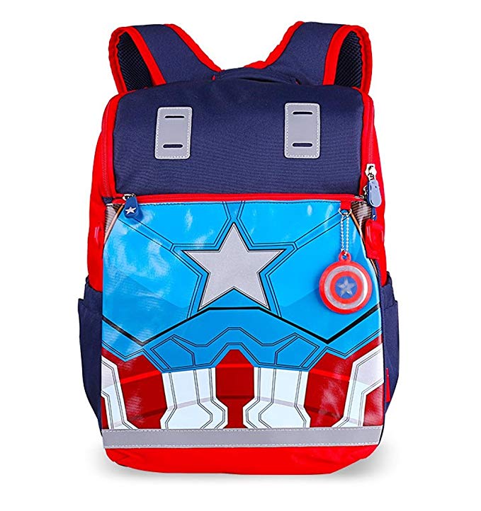 YOURNELO Boy's Marvel Avengers DC Justice League Backpack Bookbag