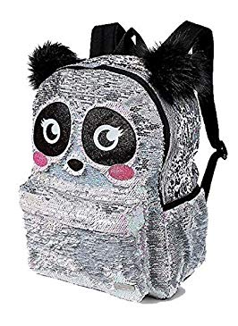 Justice Sparkle Panda Flip Sequin School Backpack