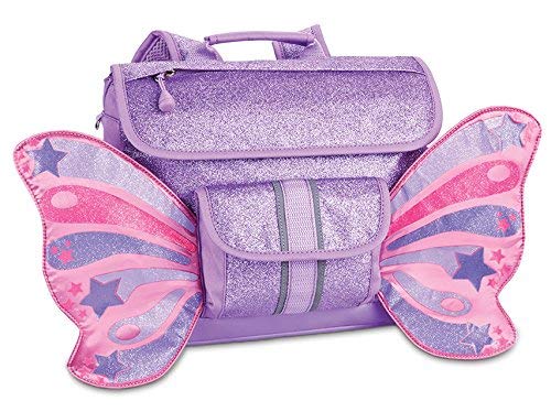 Bixbee Kids Backpack School Bag Sparkalicious Glitter Butterflyer, Purple, Small
