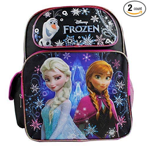 New Disney Frozen Elsa & Anna Snow Print 14 Inches Backpack