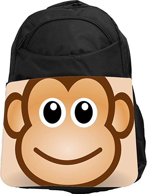 Rikki Knight UKBK Monkey Cartoon Face Tech Backpack - Padded for Laptops & Tablets Ideal for School or College Bag Backpack