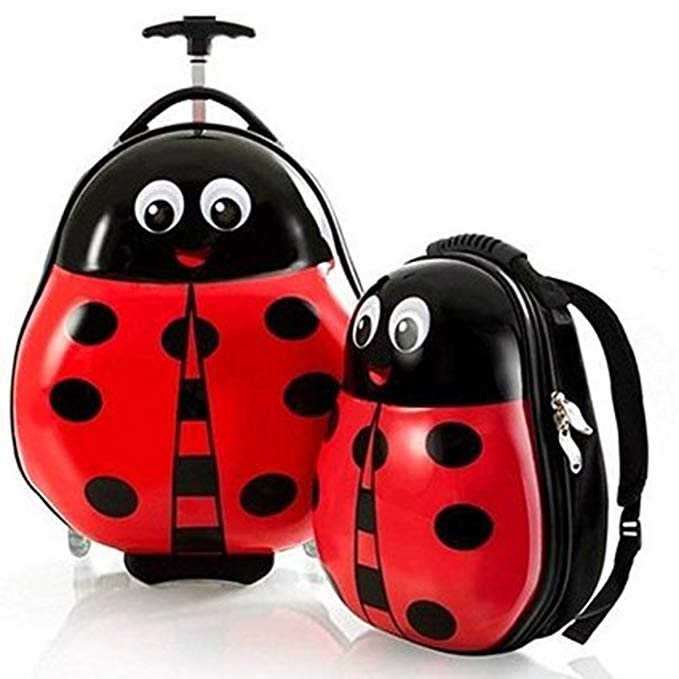 HEYS Kids 2Pc. Travel Tots (Ladybug) Lightweight Luggage & Backpack Set