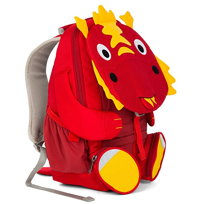 Affenzahn Kindergarten Kids Backpack for Girls and Boy from 3-5 years old Daria Dragon red