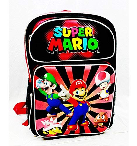 Backpack - Nintendo - Super Mario Black&Red Large School Bag New sd24756
