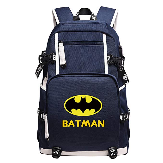YOURNELO Leisure Batman High Capacity Rucksack School Backpack Bookbag