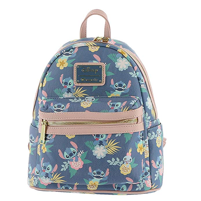 Loungefly Disney Stitch & Scrump Floral-Print Mini Backpack
