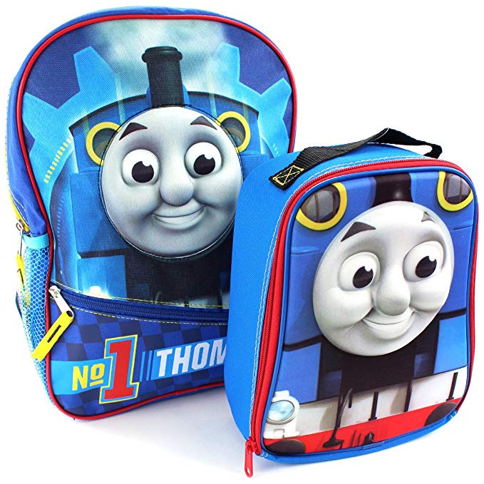 Thomas the Train and Friends 14 inch Backpack and Lunch Box Set (No 1 Thomas Blue)