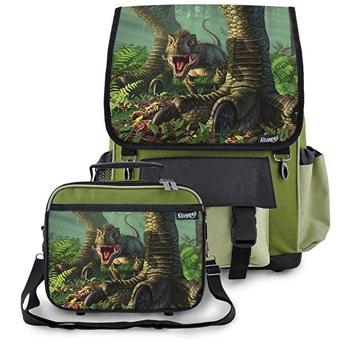 Baby Wee T-Rex Dinosaur School Backpack & Lunchbox For Boys, Girls, Kids