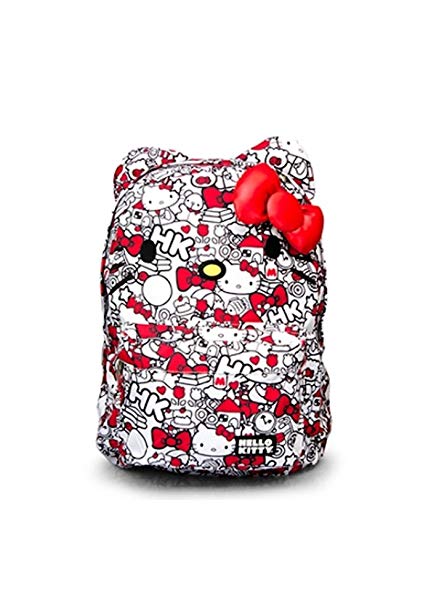 Hello Kitty Red & White All Over Print Backpack