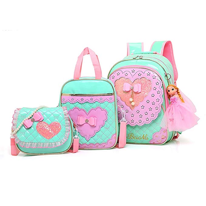COIKNAVS Girls School Backpack Princess Kids Waterproof Book Bags 3-14Y